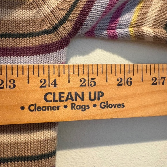 Lacoste 100% Cotton Striped 1/4 Quarter Zip Sweater Men XXL (7) Pastel Y2K Prep - Picture 9 of 12